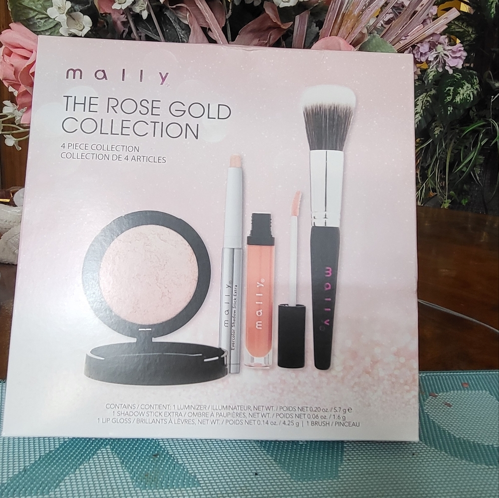 NIB Mally Make Up The Rose Gold Collection -set Of 4 Brand Authentic Boxed